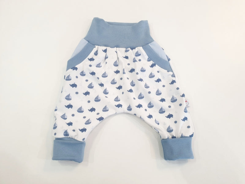 Atelier MiaMia Cool bloomers or baby set short and long Small boats 12