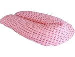 Atelier MiaMia cuscino per allattamento o cuscino per chi dorme sul fianco rosa, fiori chiari 47